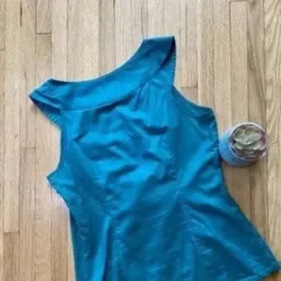 Merona Kelly Embellished Beaded Neckline Sleeveless Teal Green Tank Top Size S - Picture 9 of 11